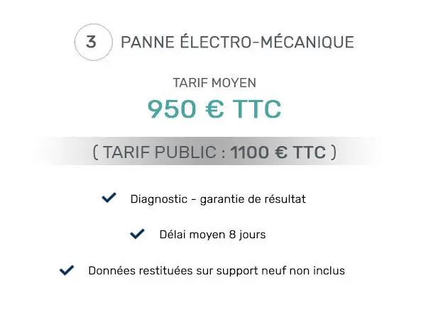 panne electromacanique disque dur