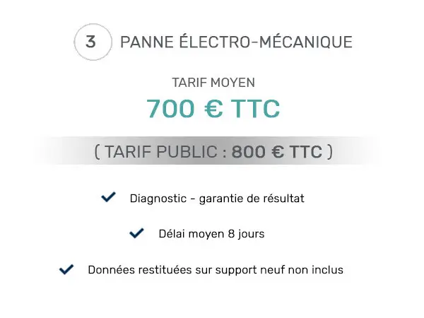 disque dur hs panne électromécanique